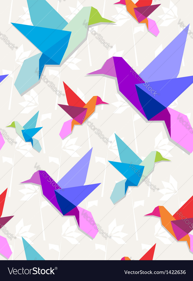 Origami Hummingbird Step By Step Origami Hummingbirds Pattern Background