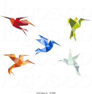 Origami Hummingbird Step By Step Royalty Free Vector Of Origami Hummingbird Logos Vector Tradition