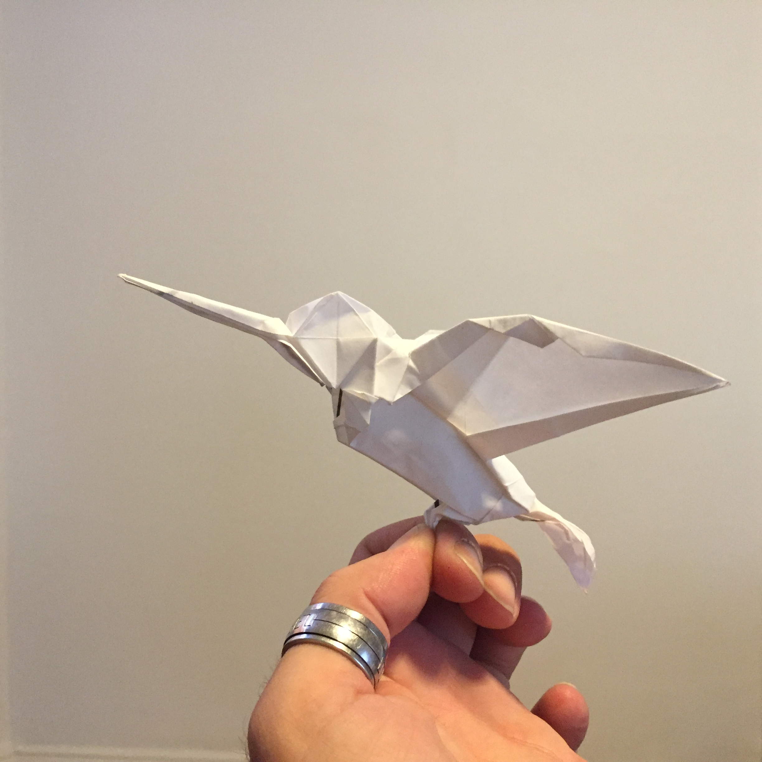 Origami Hummingbird Tutorial 3d Hummingbird Designed Me Folded With Some Kind Of