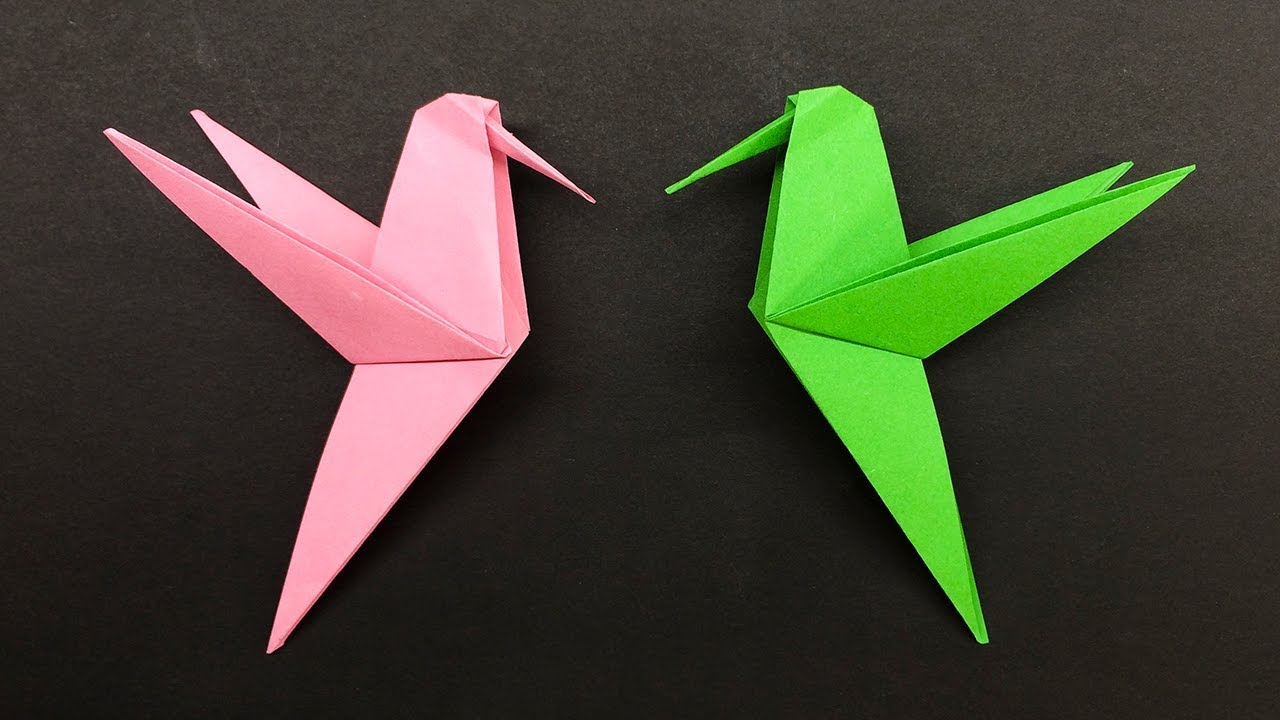 Origami Hummingbird Tutorial Easy Origami For Kids Hummingbird How To Make Origami Hummingbird