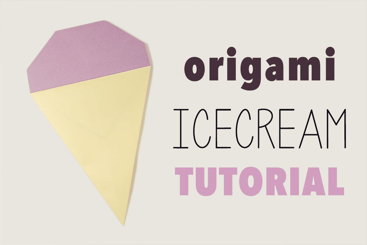 Origami Ice Cream Easy Origami Ice Cream Tutorial