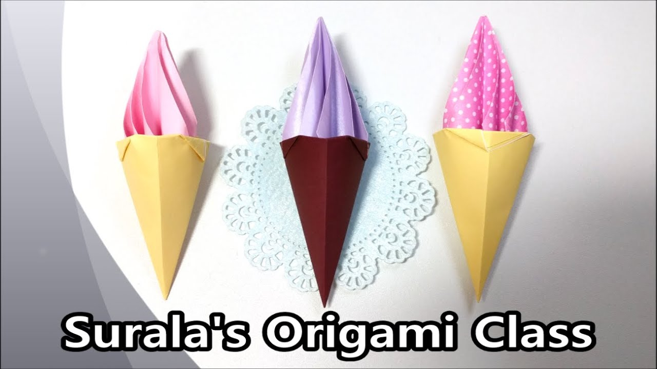 Origami Ice Cream Origami Ice Cream Cone