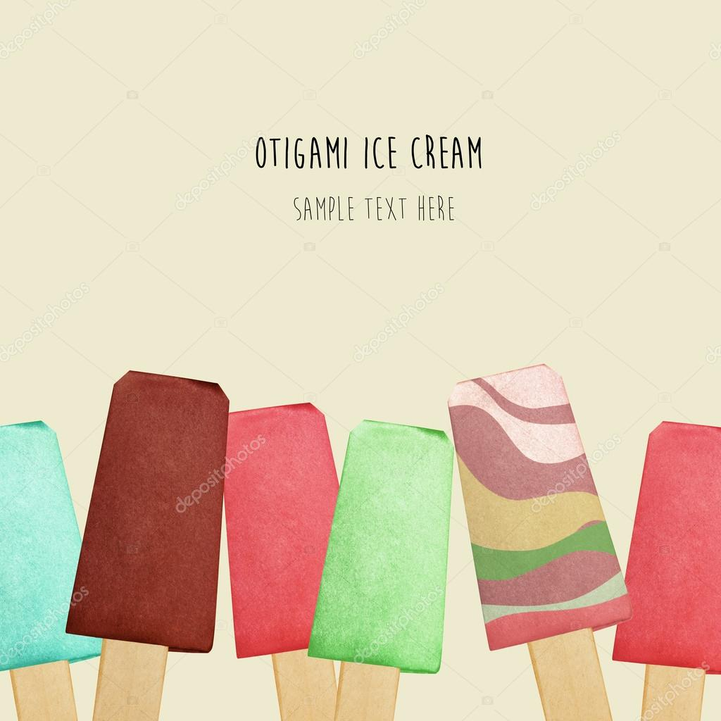 Origami Ice Cream Origami Ice Cream Eskimo Stock Photo Mandrixta 118616588