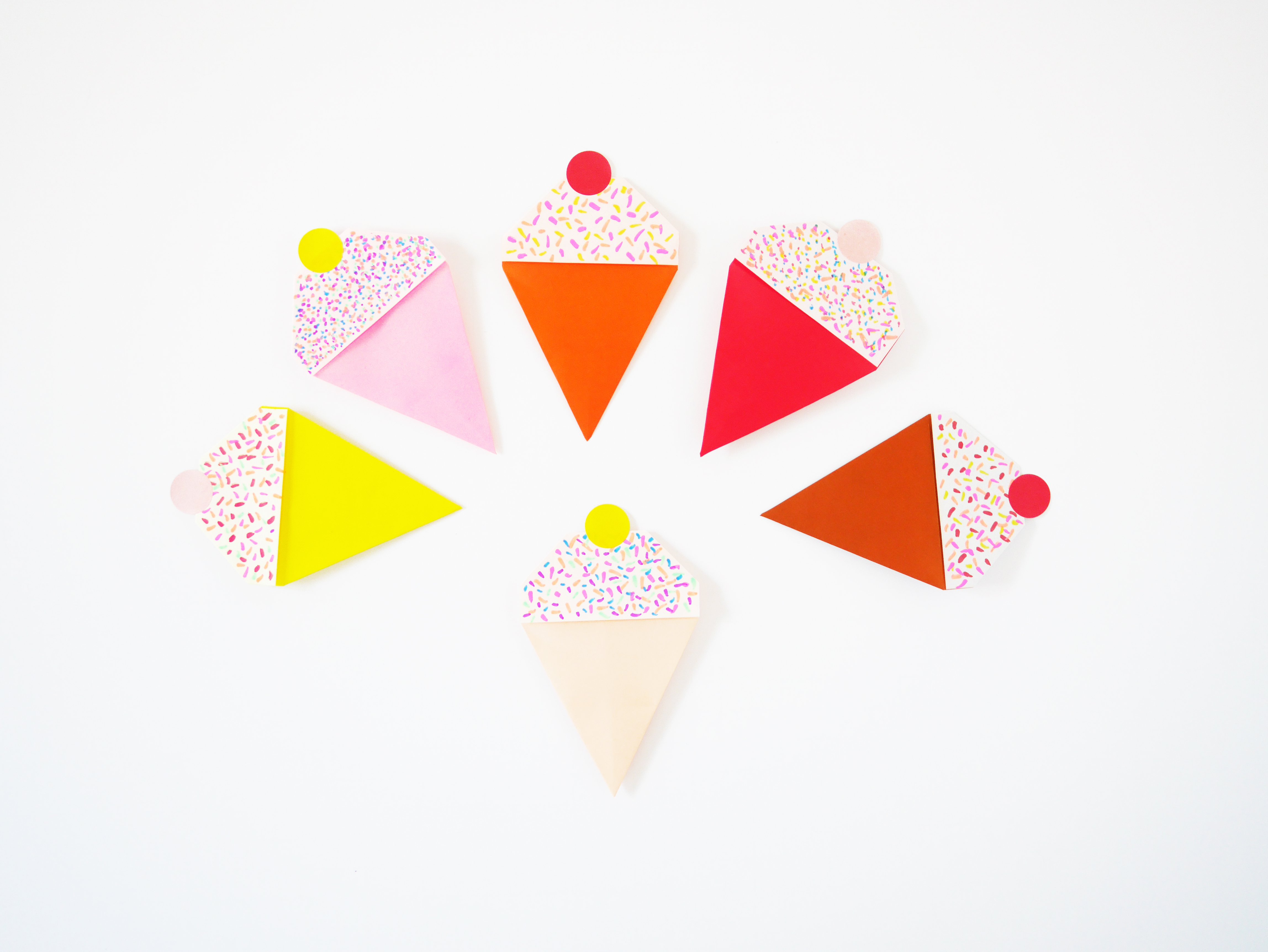 Оригами мороженое из бумаги для детей