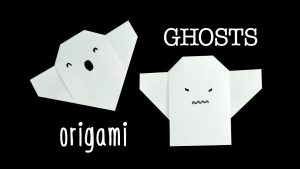Origami Instructions Easy Easy Origami Ghost Tutorial For Halloween Paper Kawaii
