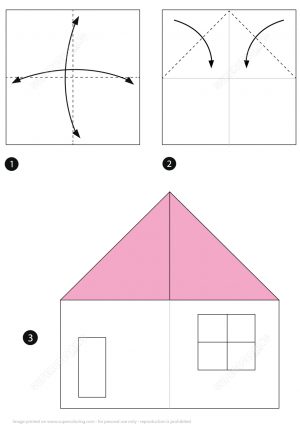 Origami Instructions Easy Origami House Instructions Free Printable Papercraft Templates