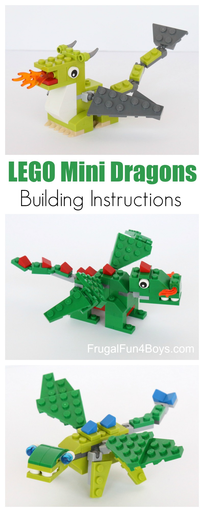 Origami Instructions For A Dragon Lego Mini Dragon Building Instructions Frugal Fun For Boys And Girls
