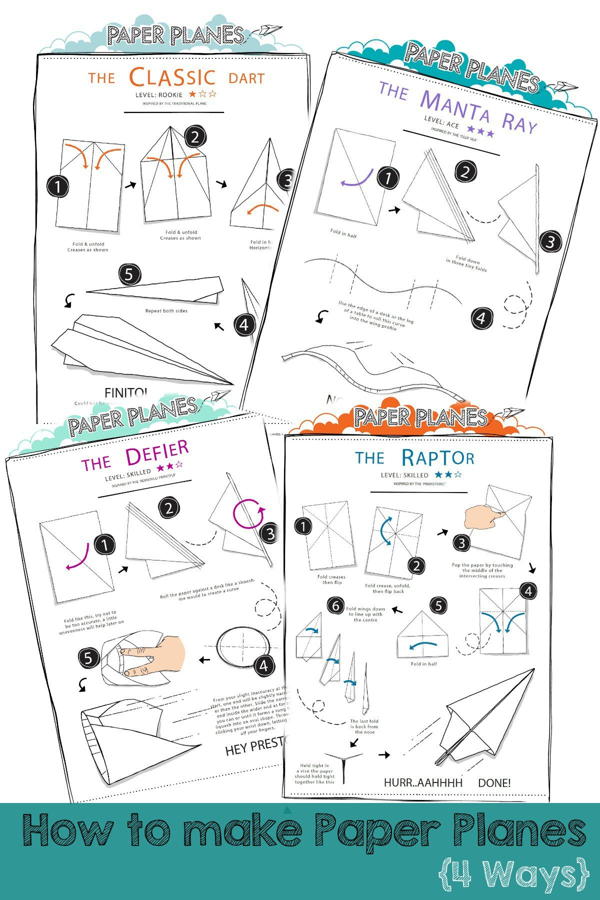 Origami Instructions For Kids How To Fold Paper Planes In The Playroom
