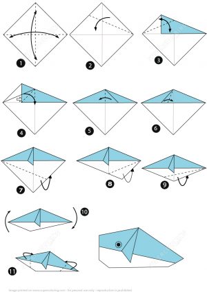 Origami Instructions To Print How To Make An Origami Whale Step Step Instructions Free