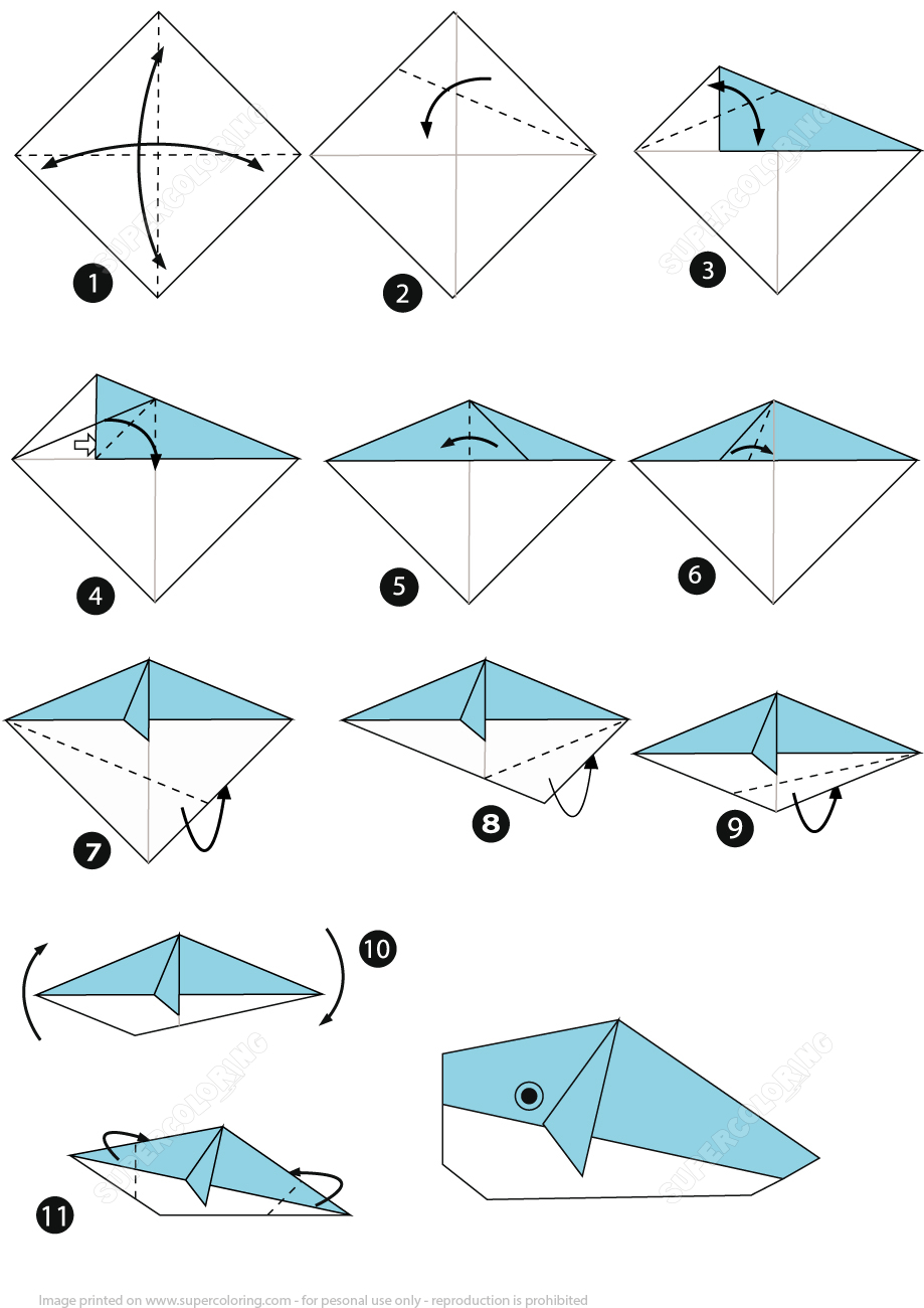 Origami Instructions To Print How To Make An Origami Whale Step Step Instructions Free