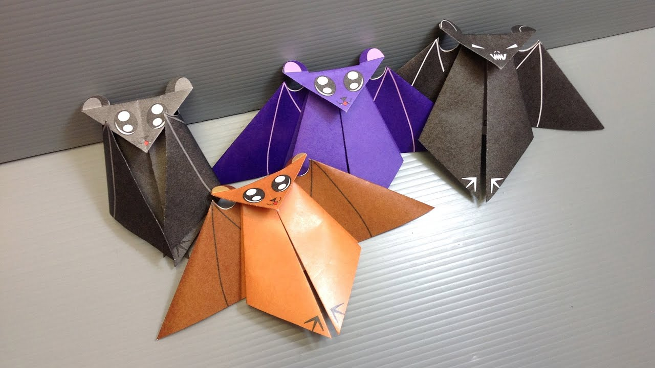 Origami Instructions To Print Origami Halloween Bat Print Your Own Paper