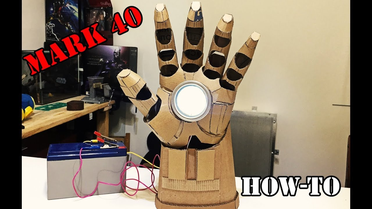 Origami Iron Man Glove How To Make Iron Mans Hulkbuster Hand From Cardboardledsnight Light