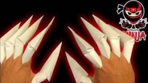 Origami Iron Man Glove How To Make Origami Paper Claws Easy