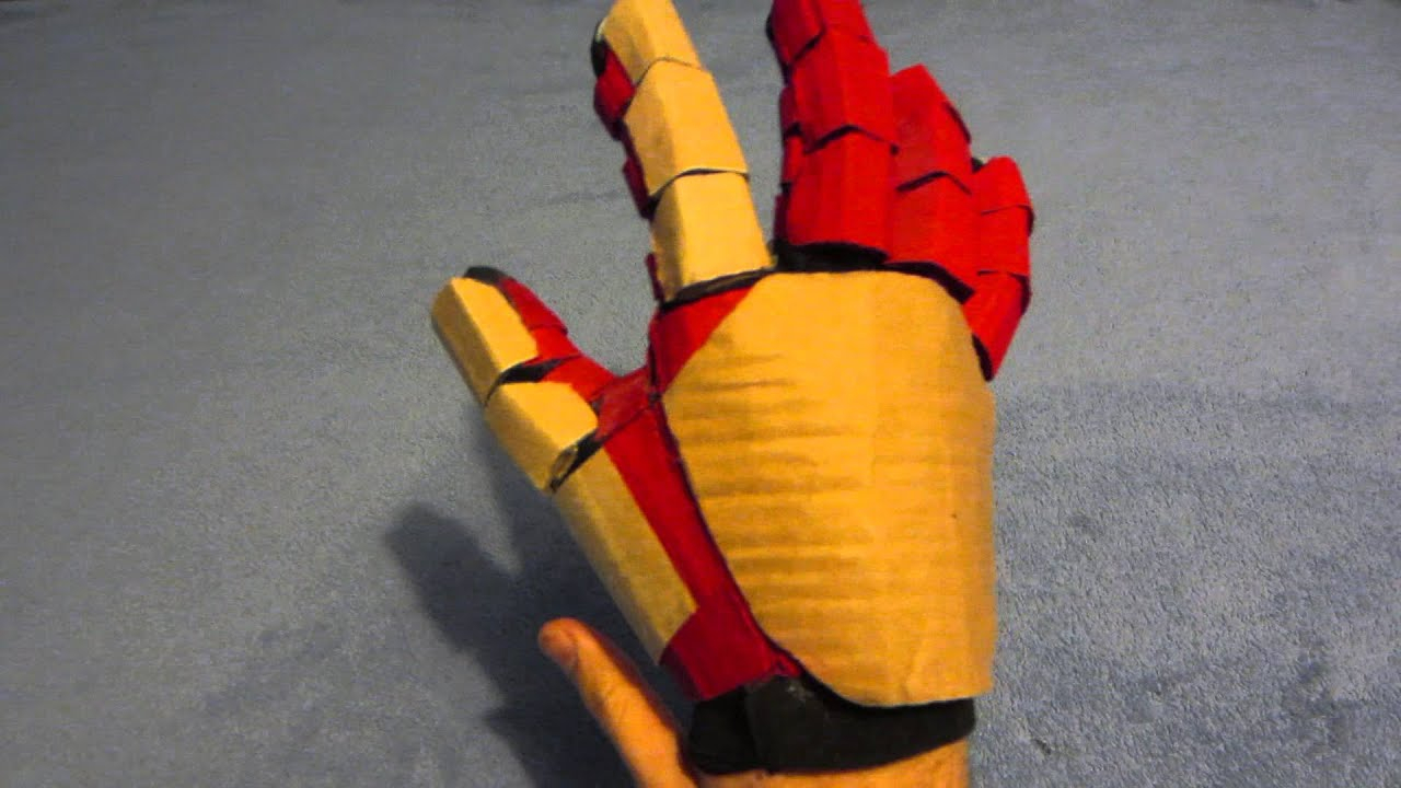 Origami Iron Man Glove Iron Man Repulsor Gauntlet Cardboard Project