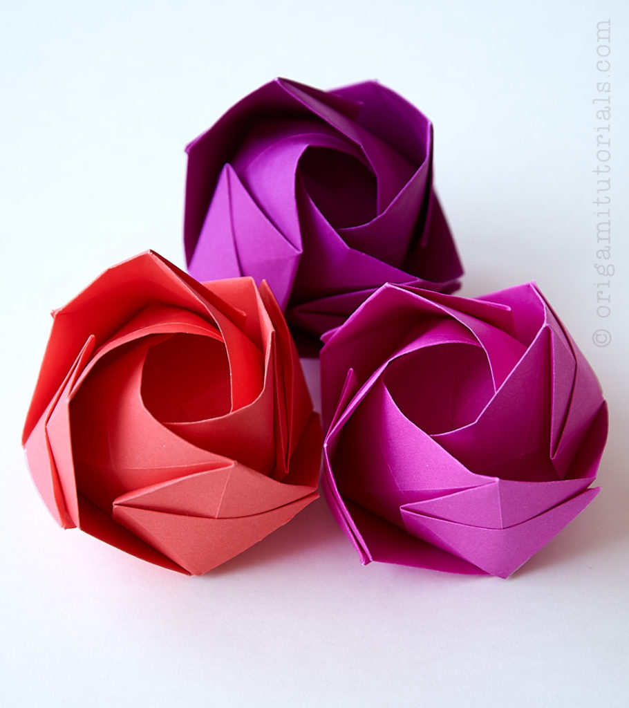 Origami Kawasaki Rose Origami Kawasaki Rose Bud Origami Tutorials