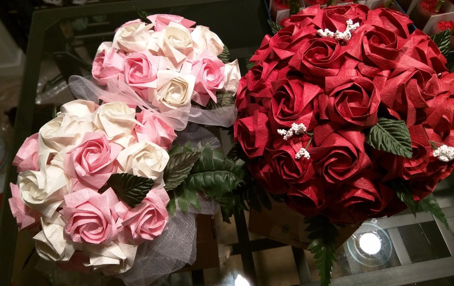 Origami Kawasaki Rose The Wedding Bouquets Ill Be Using Tomorrow 1 Minute Kawasaki Rose