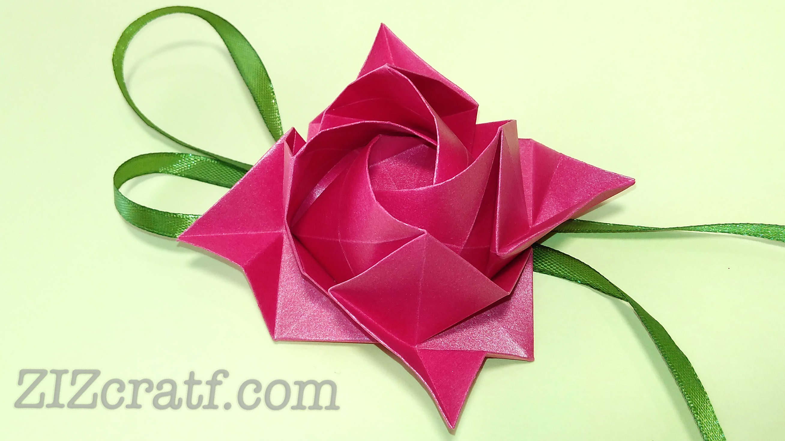 Origami Kawasaki Rose Ziz Craft