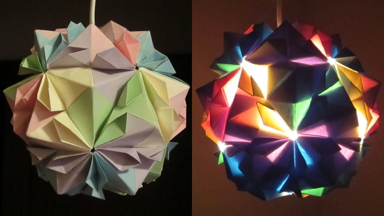 Origami Lantern Ball Instructions Diy Lamp Flower Ball Learn How To Make A Paper Lampshadelantern Modular Origami Ezycraft