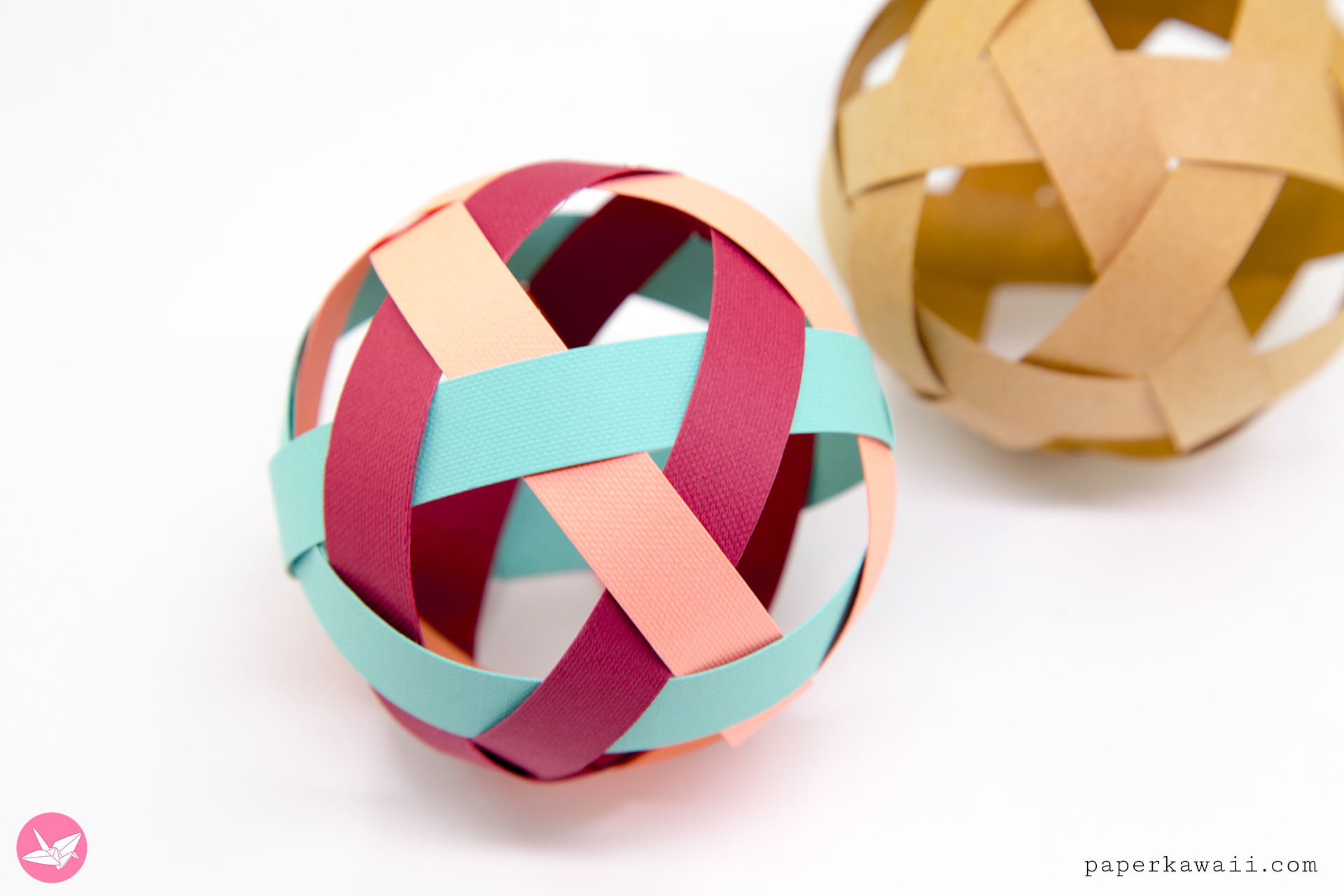 Origami Lantern Ball Instructions Easy Woven Paper Ball Decoration Tutorial Paper Kawaii