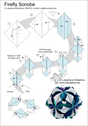 Origami Lantern Ball Instructions Kusudama Me Modular Origami All Units