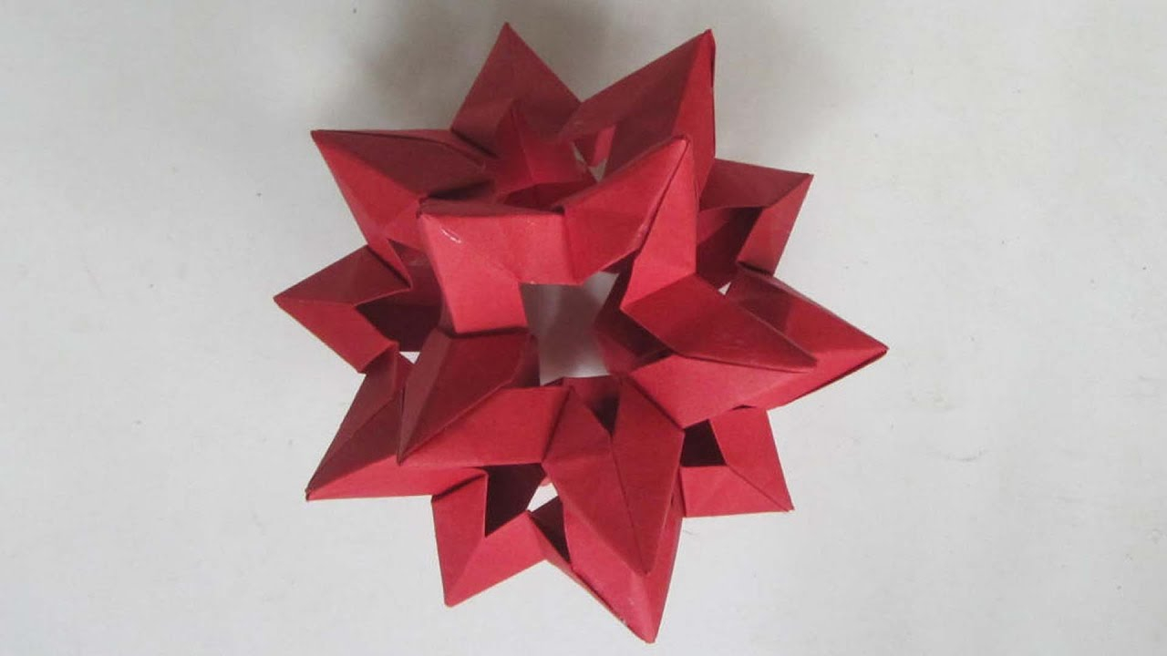 Origami Lantern Ball Instructions Tutorial 30 Unit Star Ball 1