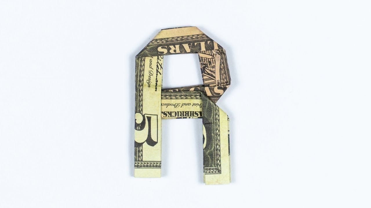 Origami Letter R Money Origami Alphabet Letter R Complete Dollar Alphabet