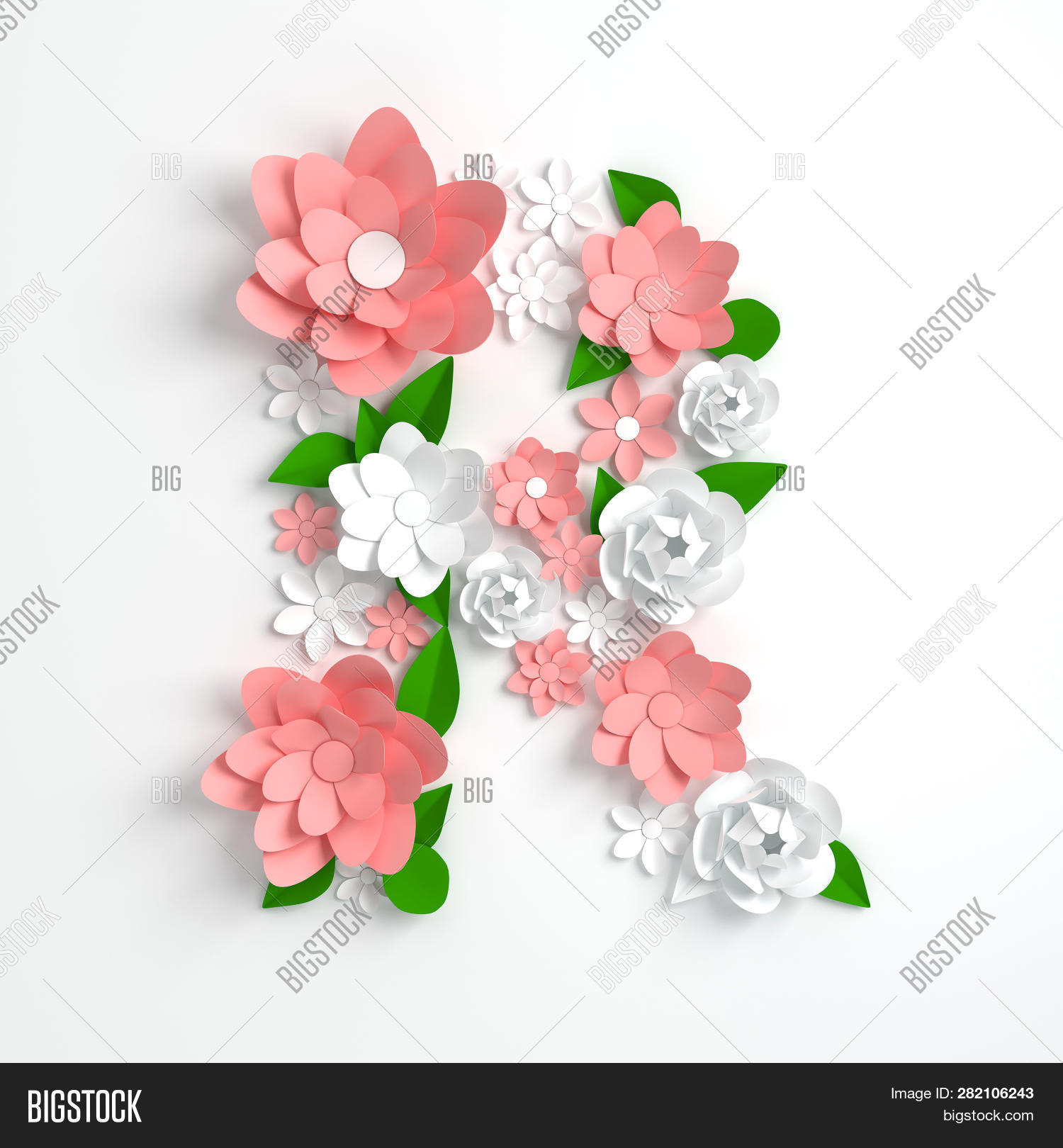 Origami Letter R Paper Flower Alphabet Image Photo Free Trial Bigstock
