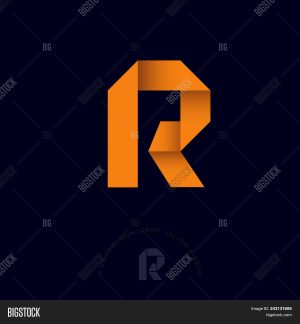 Origami Letter R R Monogram R Origami Vector Photo Free Trial Bigstock