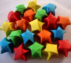Origami Lucky Star 20 Crayon Rainbow Origami Lucky Stars Wishing Stars Favors Confetti Table Decor Gift Enclosure Small Origami Paper Star Set