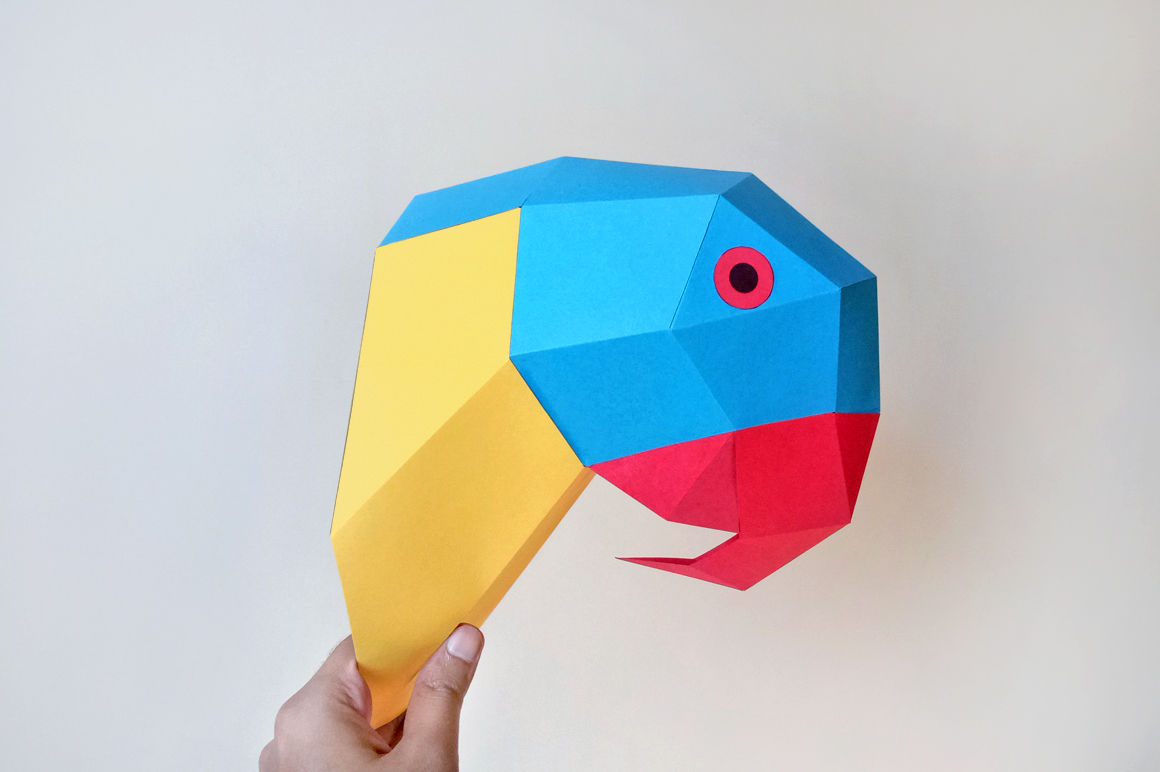 Origami Macaw Parrot Step By Step Diy Macaw Parrot Trophy 3d Papercraft Paper Amaze