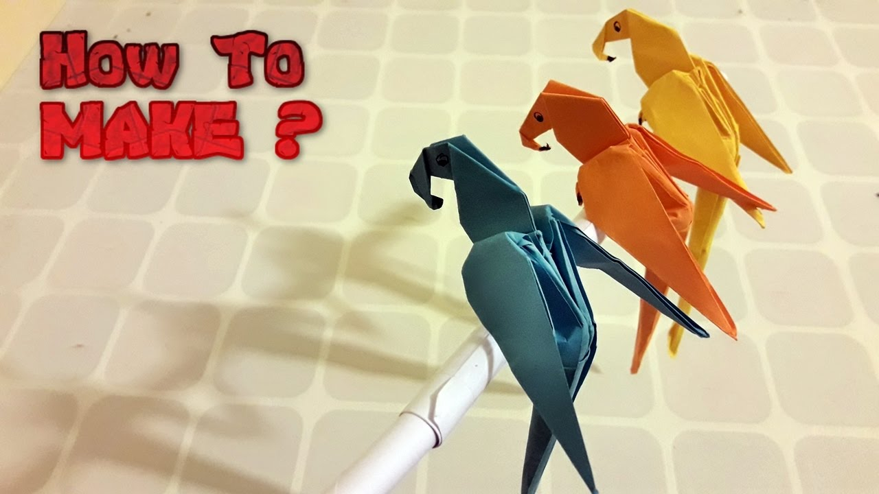 Origami Macaw Parrot Step By Step How To Make Origami Macaw Parrot Hard Model