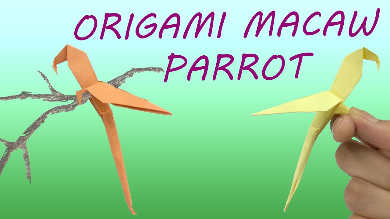 Origami Macaw Parrot Step By Step How To Make Origami Parrot Macaw Manuel Sirgo