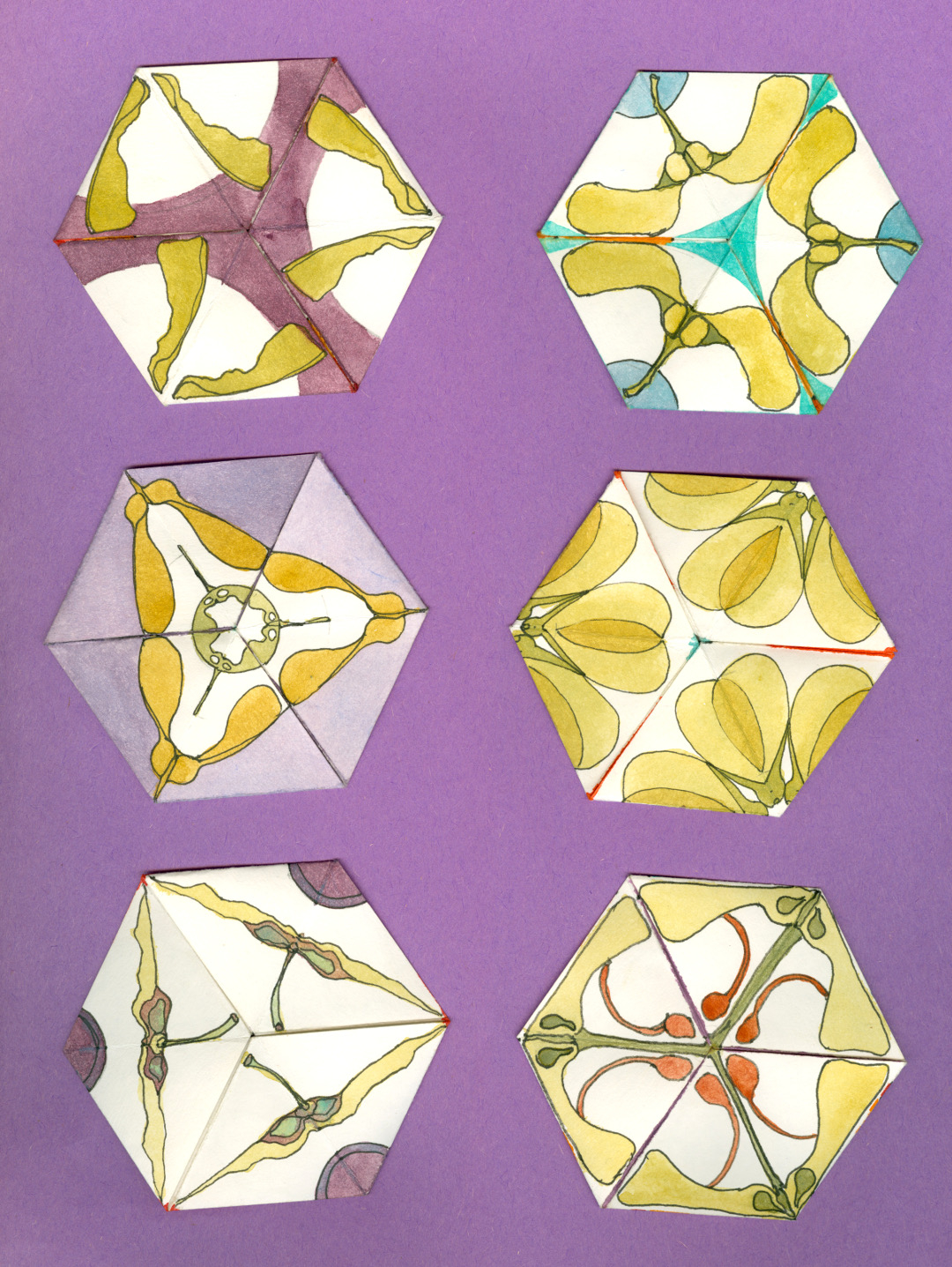 Origami Maple Seed Flexigons Side 4 Maple Seeds Small To Large Tiny Tin Exhibit Chris