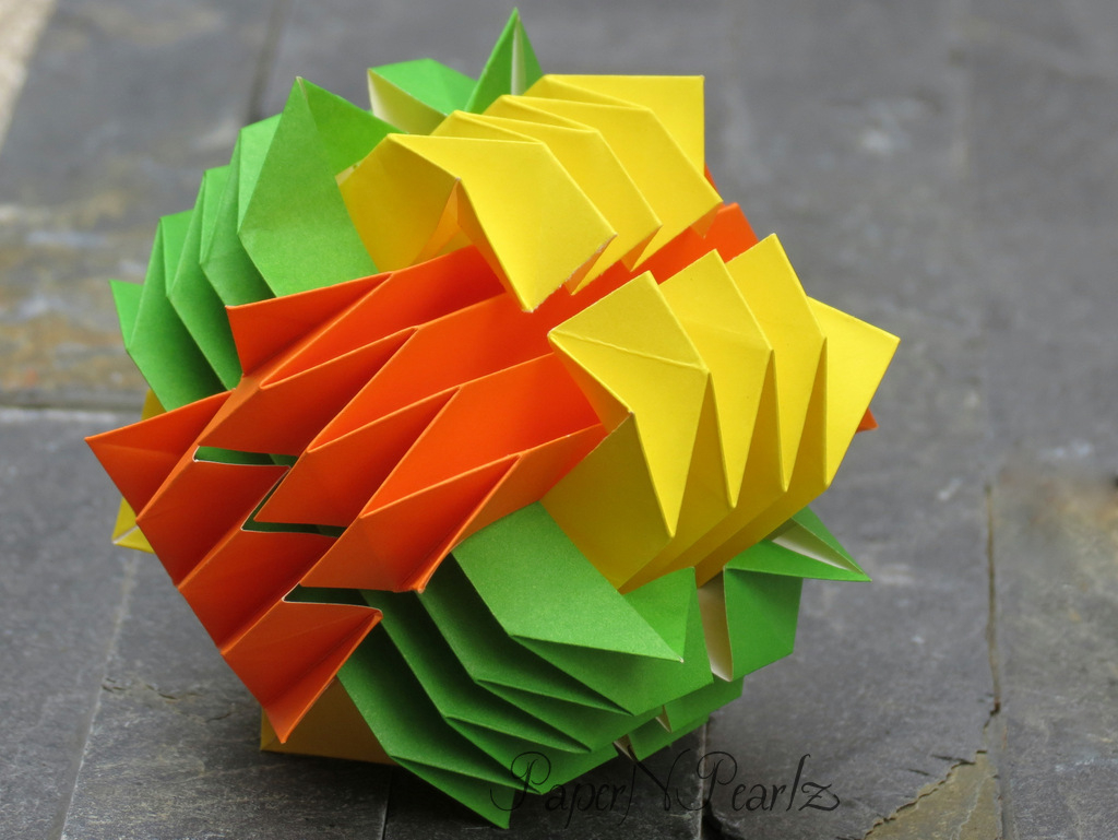 Origami Modular Ball Fumiaki Kawahatas Modular Ball Paper N Pearlz
