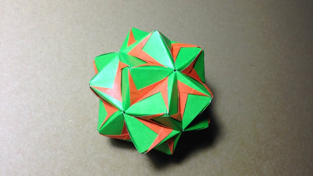 Origami Modular Ball Modular Origami Sonobe 30units Kusudama Spike Ball