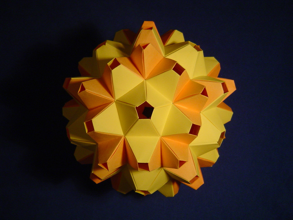 Origami Modular Ball Modular Origami Spiky Balls And Stellated Polyhedra Models Folded