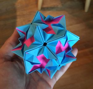 Origami Modular Ball Origami Ball Modular In Blue And Pink