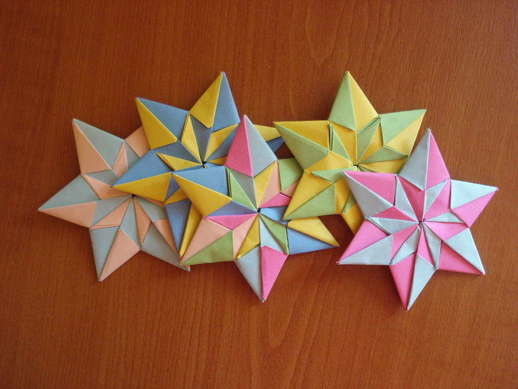 Origami Modular Star Origami Modular Mennorode Stars Sunset92 Flickr