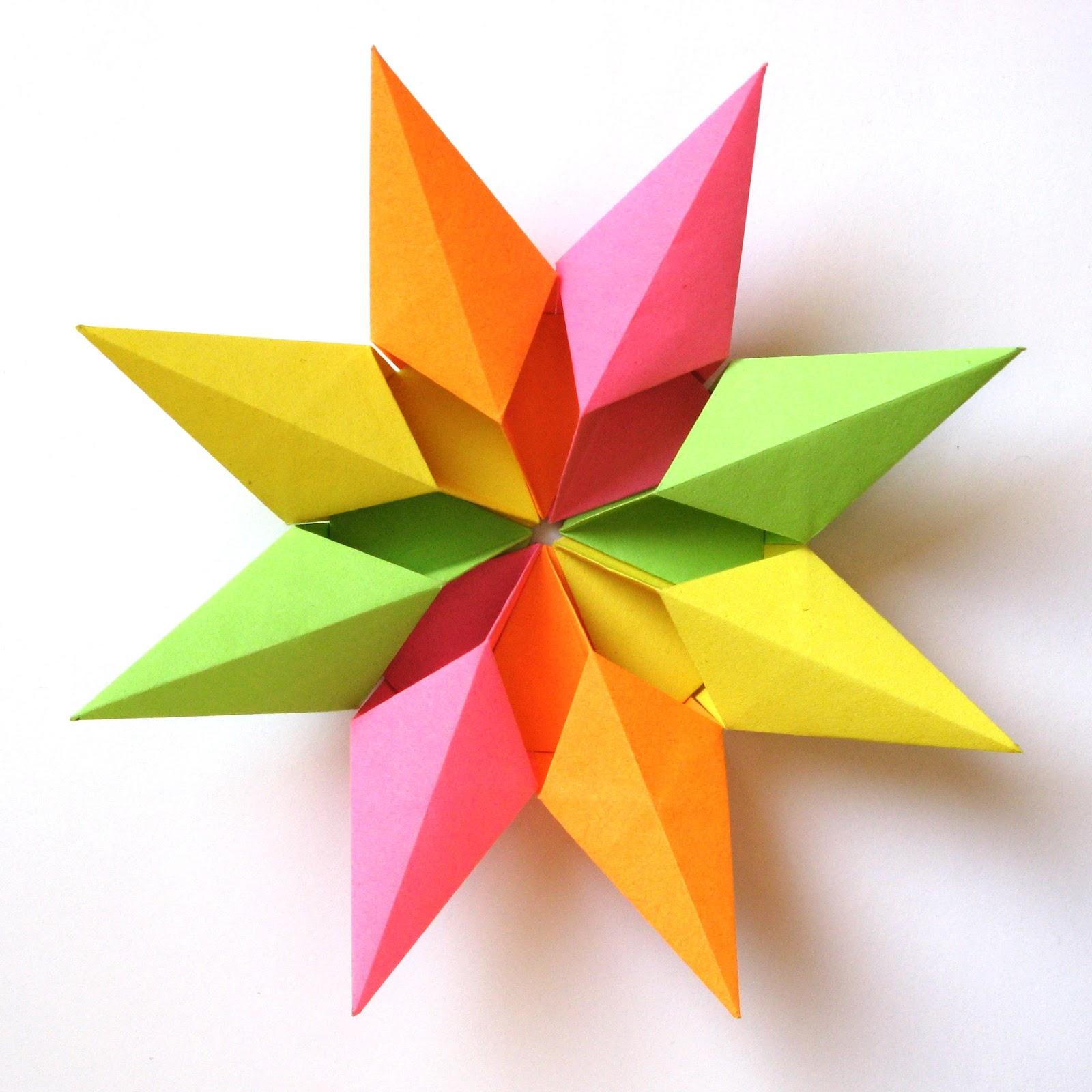 Origami Modular Star Origami Poesie Di Carta Stella Diamante 2