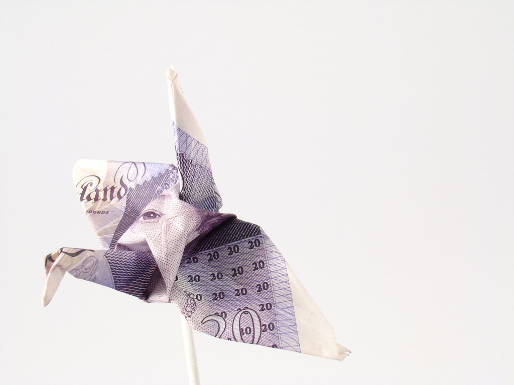 Origami Money Bird Origami Money Standard Origami Crane Folded From A Uk New Flickr