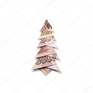 Origami Money Christmas Tree Money Origami Christmas Tree Stock Photo Artbutenkov 128850752