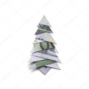 Origami Money Christmas Tree Money Origami Christmas Tree Stock Photo Artbutenkov 129989124