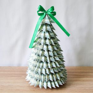 Origami Money Christmas Tree Money Tree Dollar Gift And Craft Tutorial Diy Papercraft