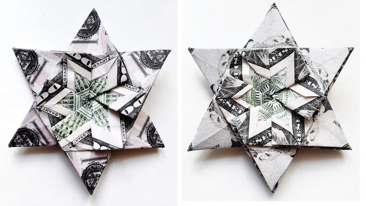 Origami Money Star Cool Money Star Origami Modules Dollar Tutorial Diy Folding No Glue And Tape