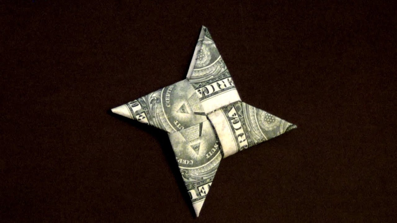 Origami Money Star Dollar Origami Ninja Star Tutorial How To Make A Dollar Ninja Star