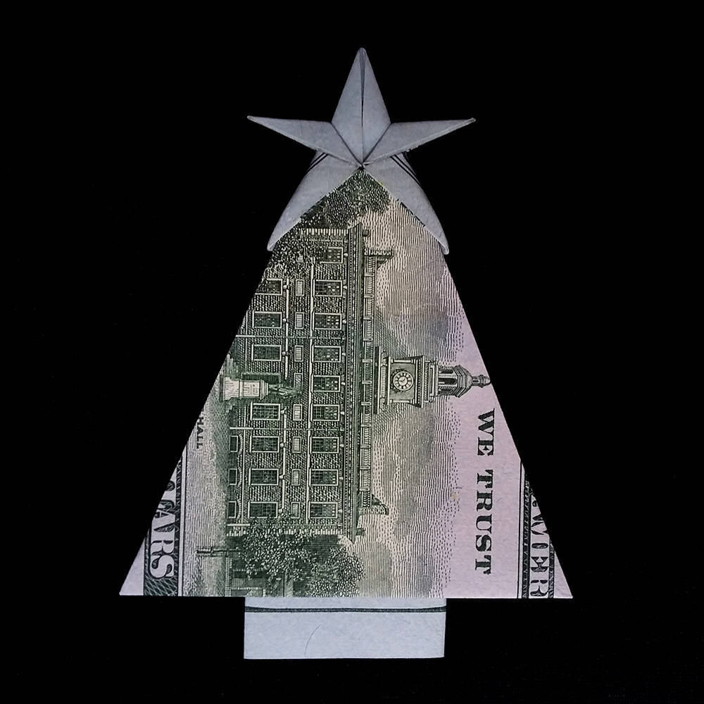Origami Money Star Origami Christmas Tree With Star Art Gift And 29 Similar Items