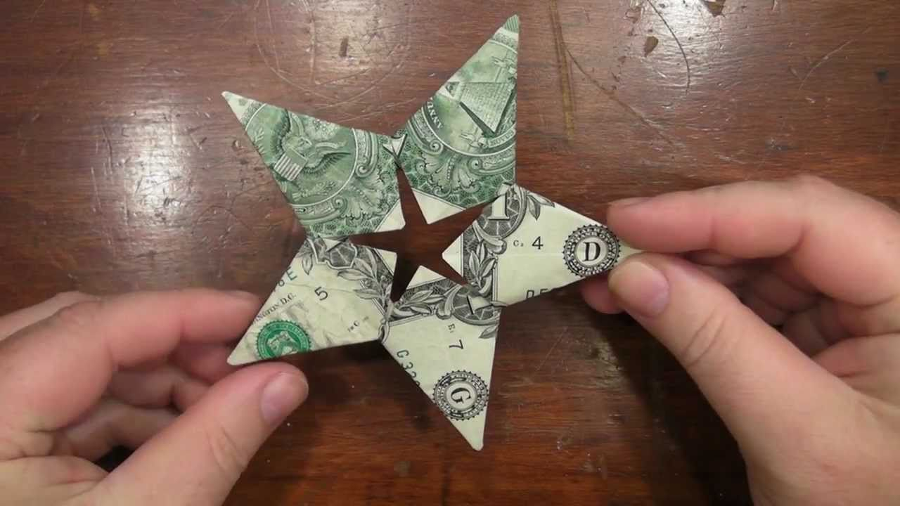 Origami Money Star Vr To Origami Star Dollar With Five Us One Dollar Bills