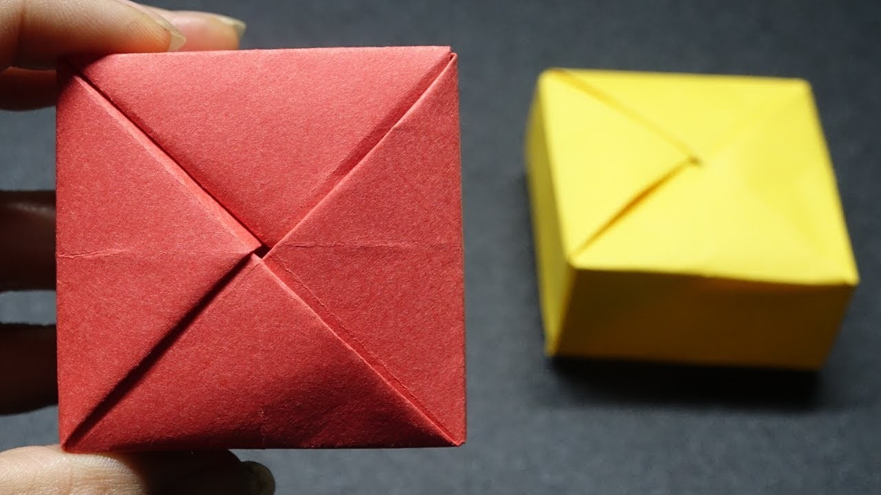 Origami One Sheet How To Make A Paper Box Origami Gift Box With One Sheet Of Paper