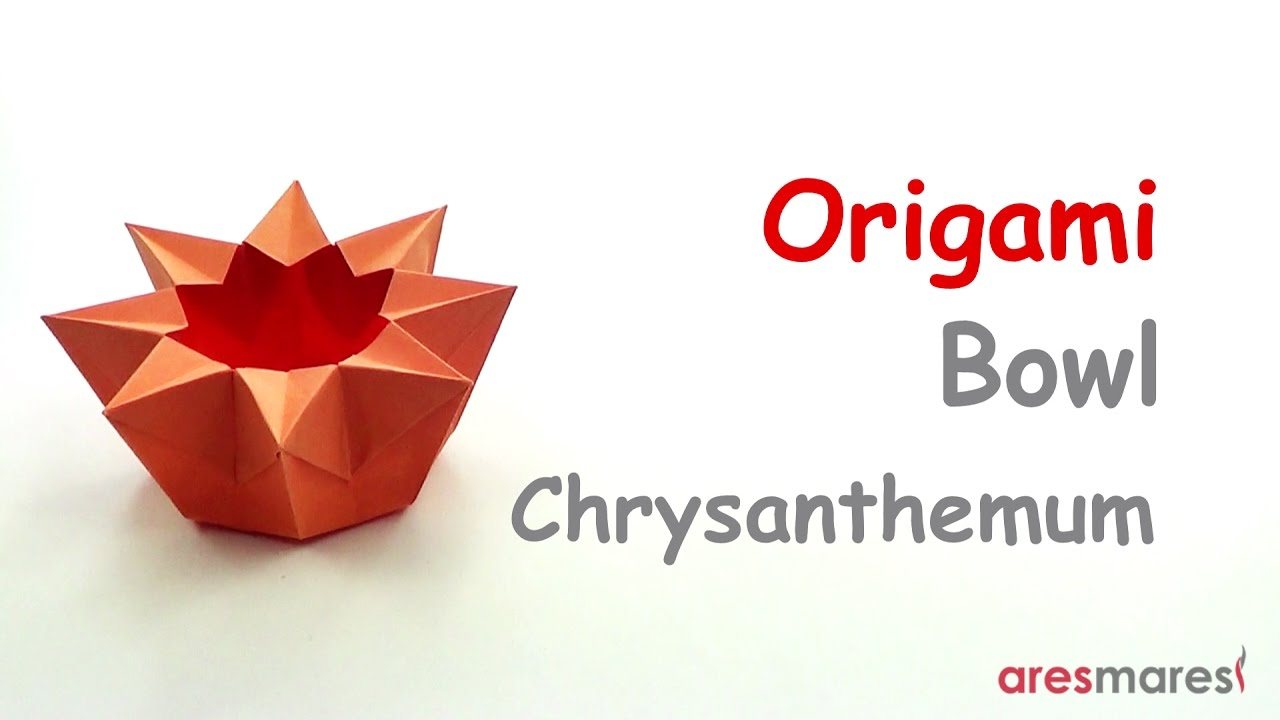 Origami One Sheet Origami Chrysanthemum Bowl Easy Single Sheet