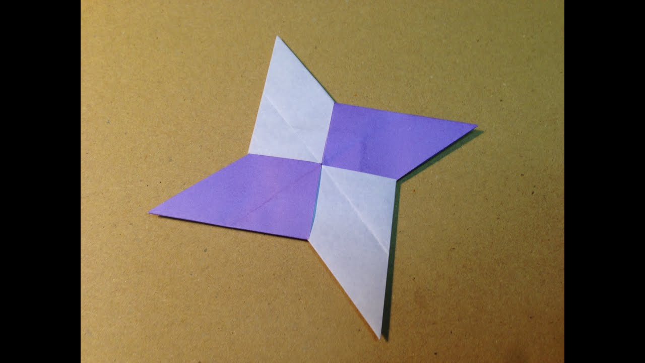 Origami One Sheet Origami Ninja Star Shuriken With One Sheet Of Paper